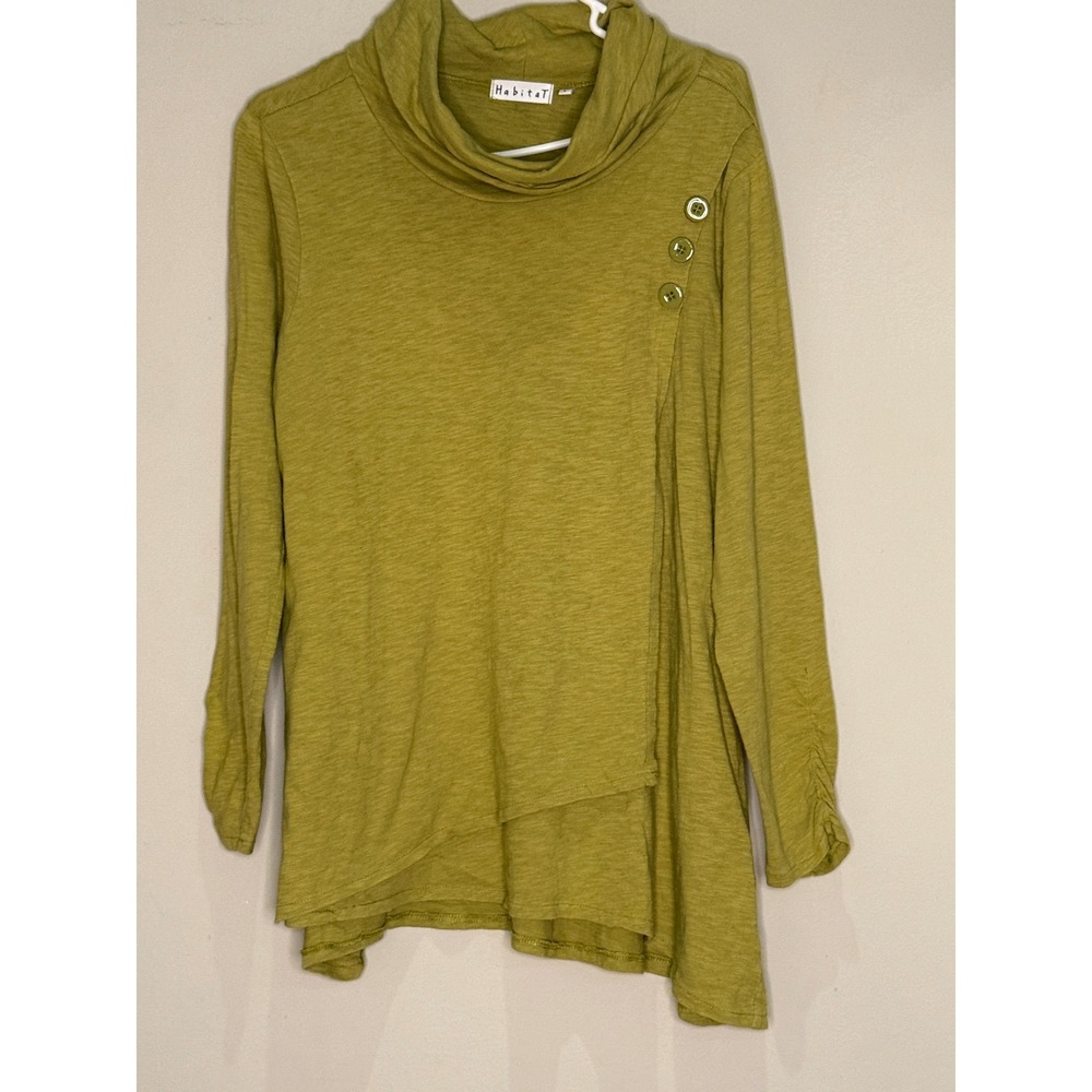 Habitat Tunic Long Sleeve Cowl Neck‎ Granola Fairy Earthy Boho Cozy Lagenlook